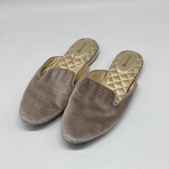Birdies The Phoebe Python Embossed Velvet Mules Size 8.5 - Picture 2 of 13